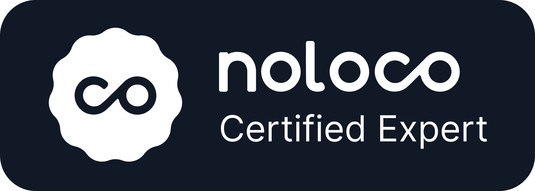 Noloco Certified Expert Badge - Dark